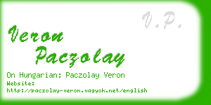 veron paczolay business card